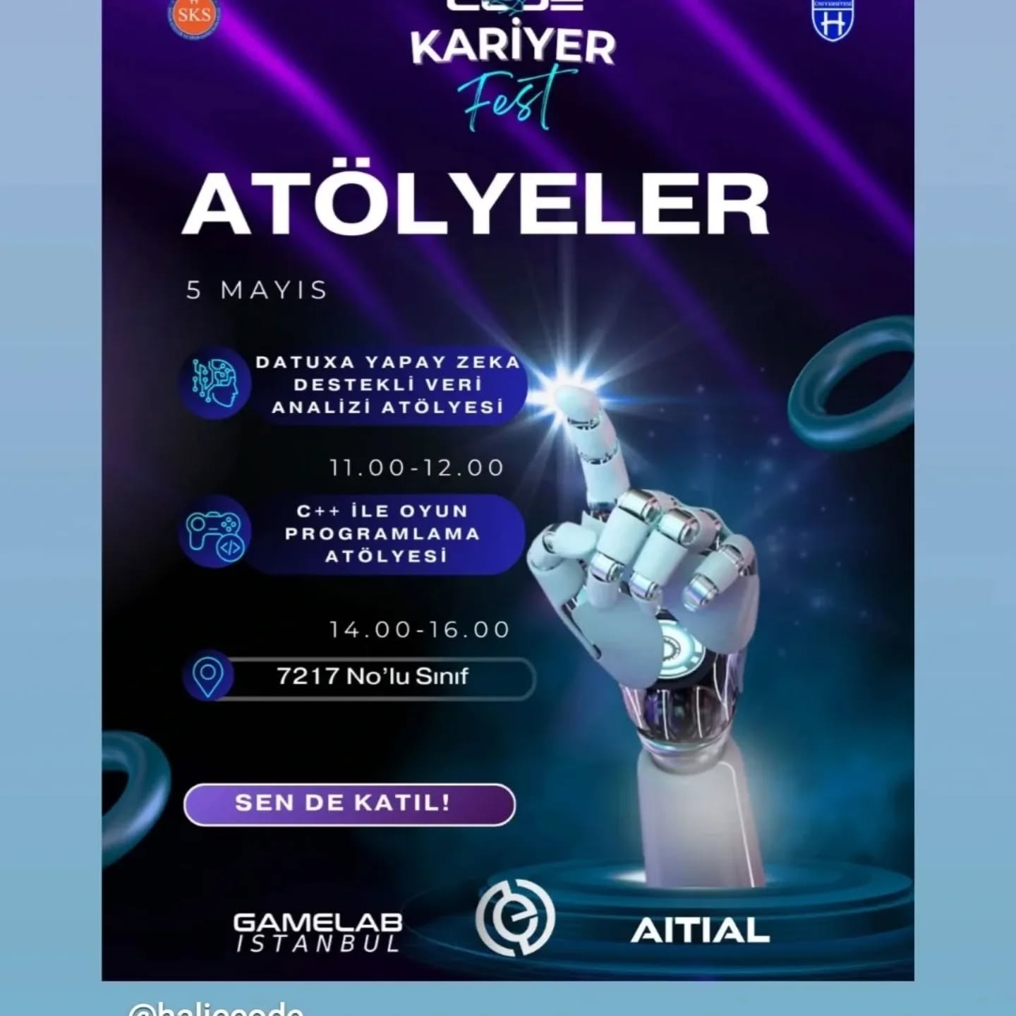 Haliç Üniversitesi'nde Atölye Çalışmalarımız